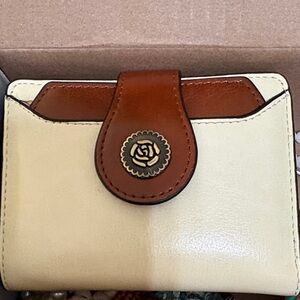 Elegant Cream and Brown Women's Wallet
